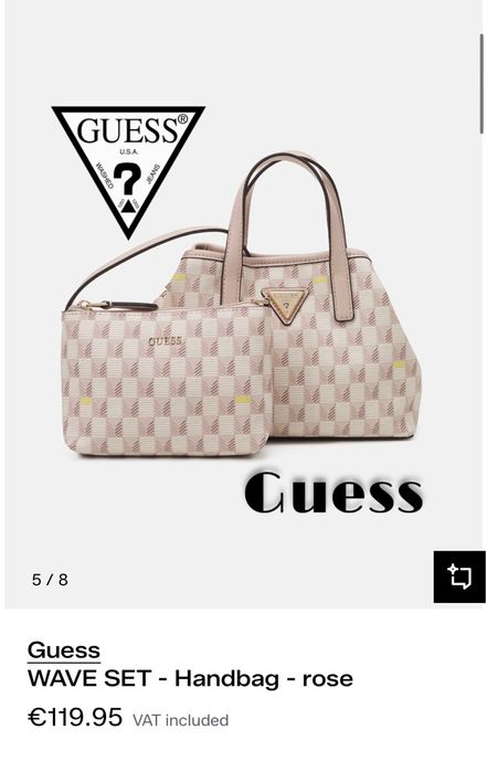 Жіноча сумка оригінал через плече Guess Wave mini tote set
