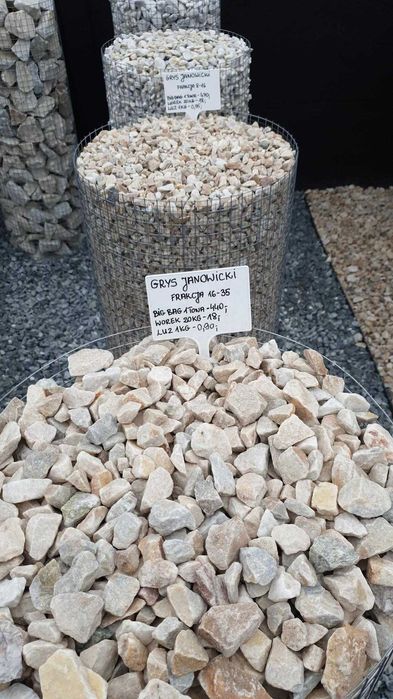 Kamień Kruszywo Grys Janowicki 16-35 mm kamień ogrodowy ozdobny dekor.