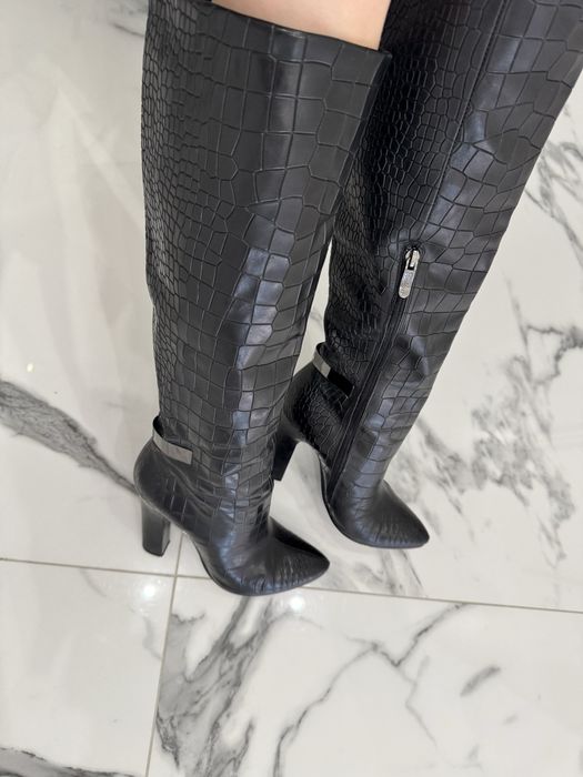 Чоботи шкіряні,крокодил 38