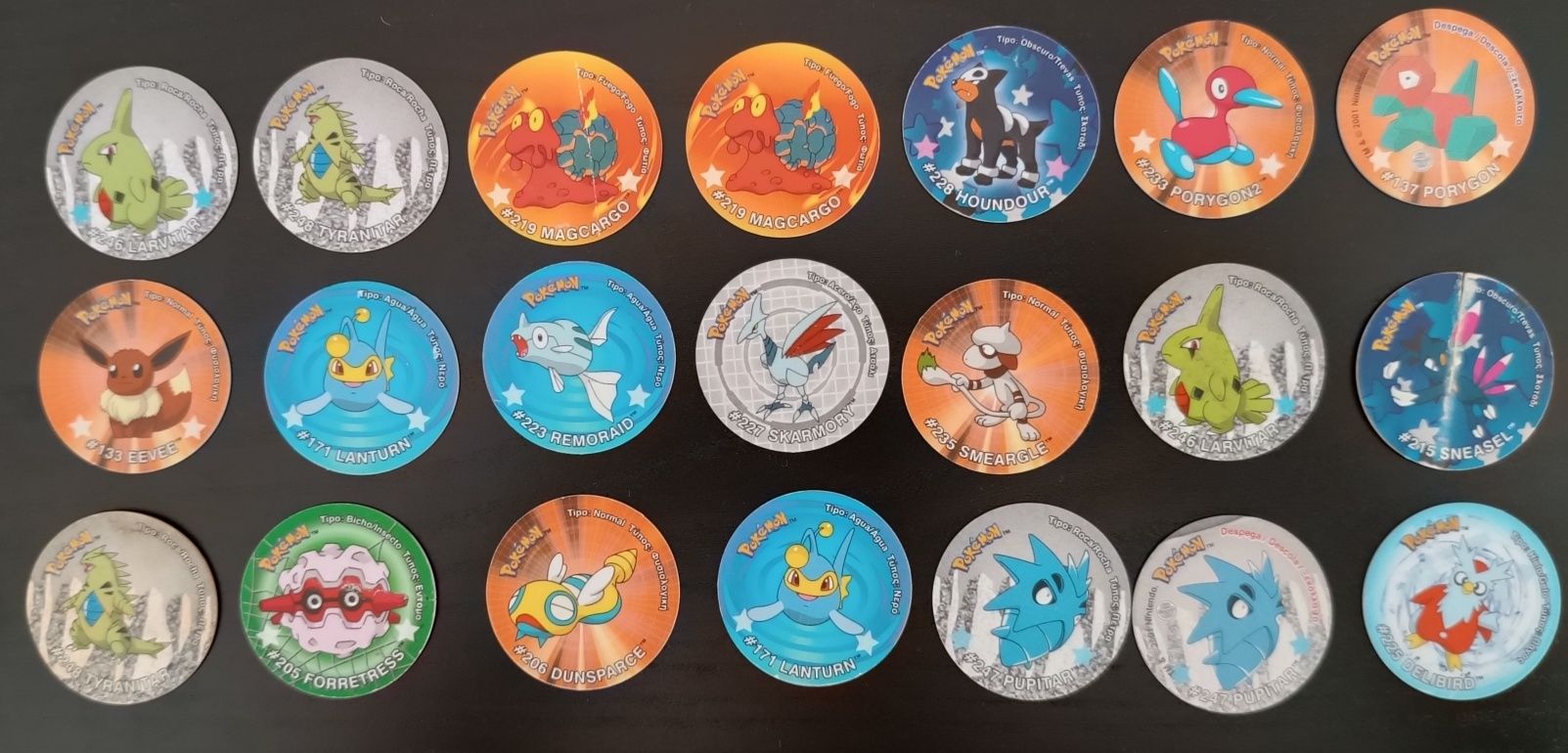 Tazos Pokémon (várias edições)