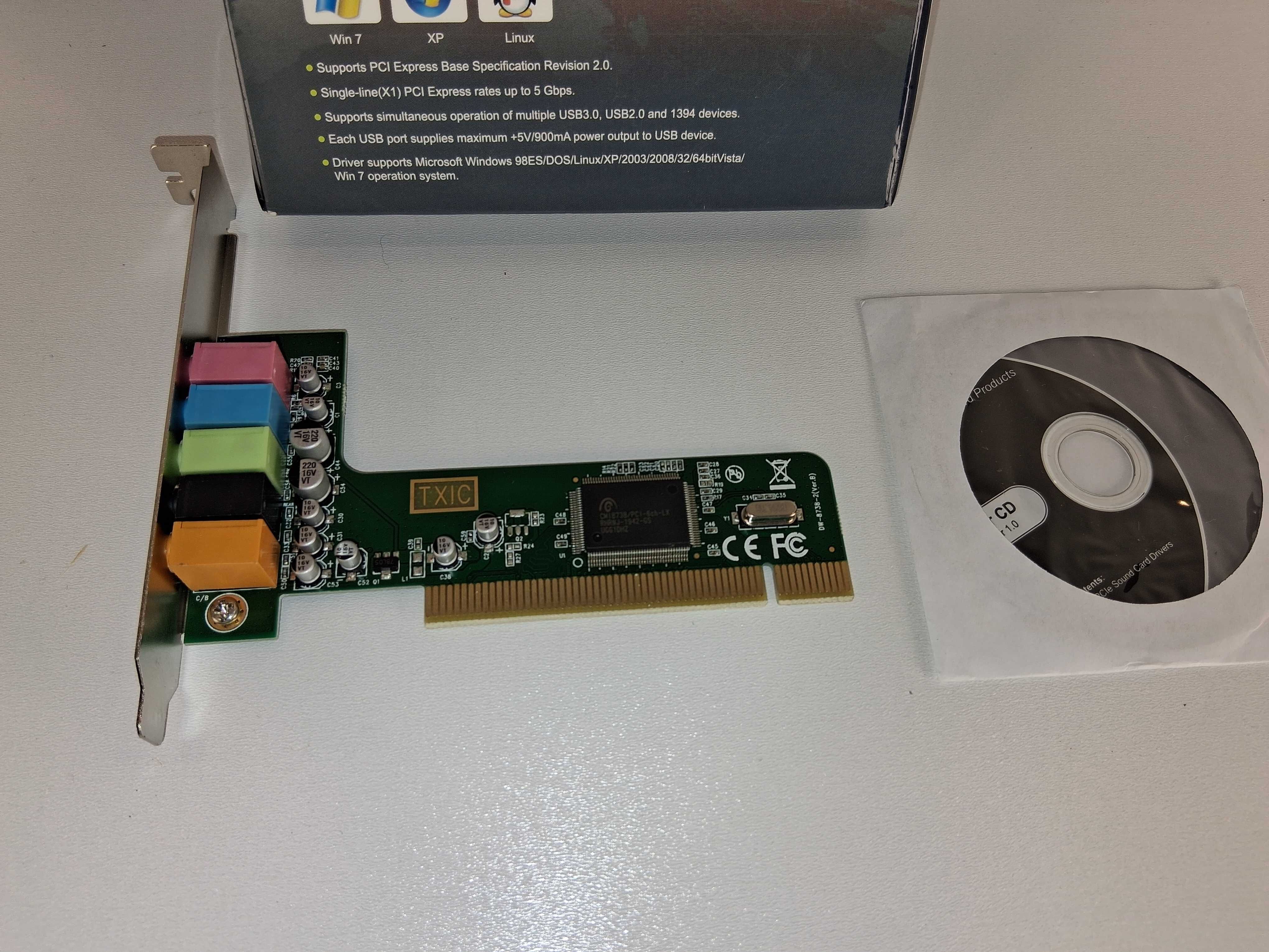 Y031 Karta Dźwiękowa PCI-E Multi I/O Controller Card 5.1 Kanałów