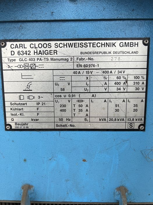 Сварочний полуавтомат GLC403 PA-TS Manumag 2