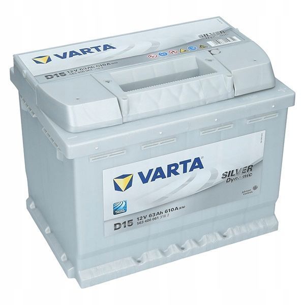 Akumulator Varta D15 12V 63Ah Silver Dynamic P - 14,8 kg