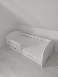 Łóżko białe dziecięce z szufladą materacem dla dziecka 80x160