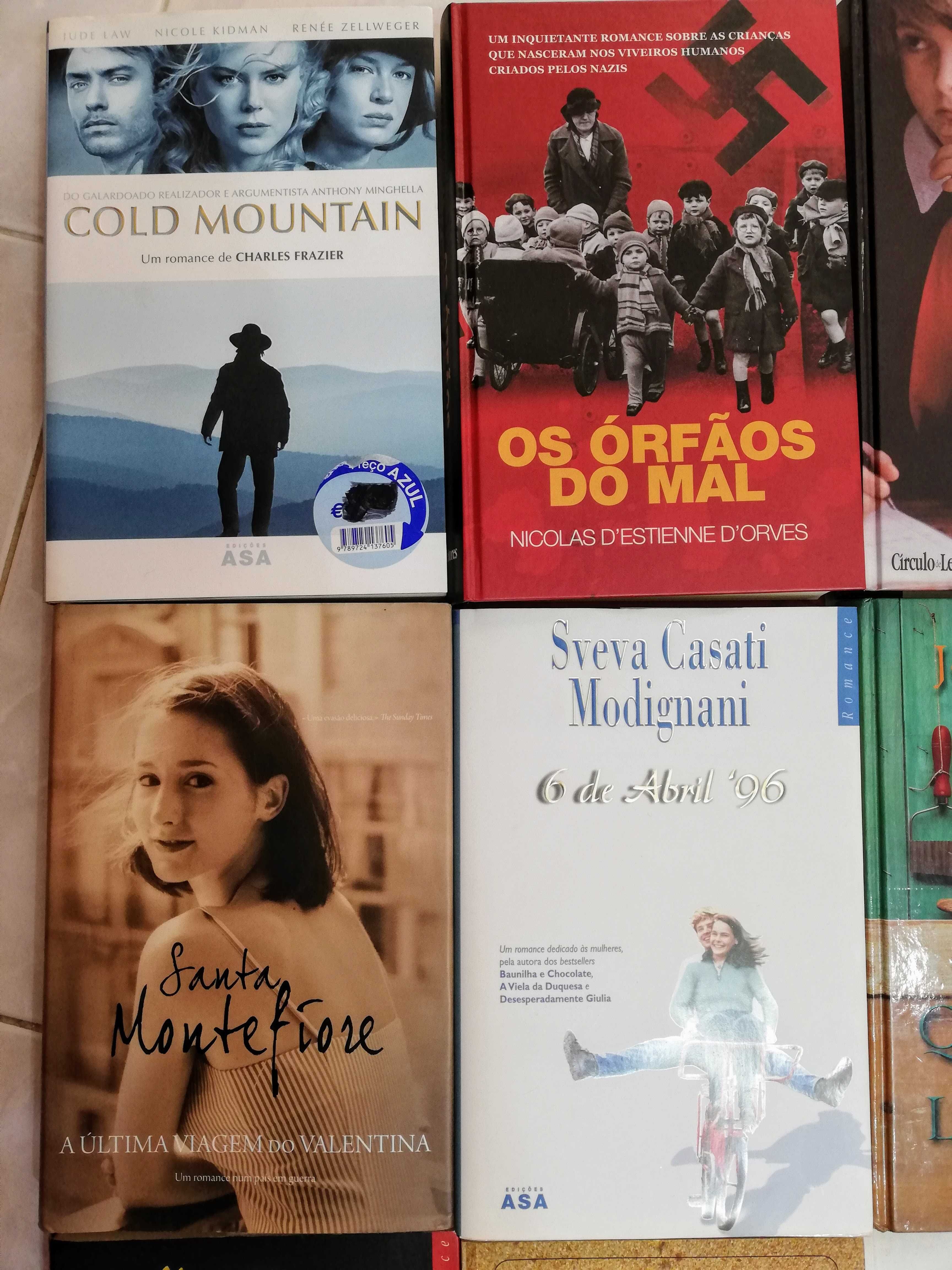 Livros de Romance, Trillers e Ficção - Estrangeiros, Cada 4€
