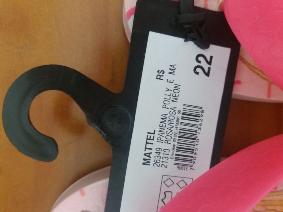 chinelos estilo havaianas para bebé de 2 anos, menina – novos, nr 24