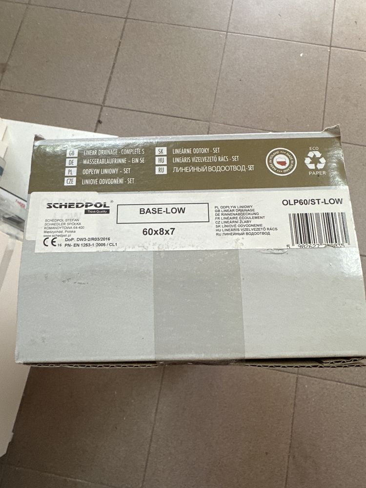 Odplyw liniowy base low olp60/st-low