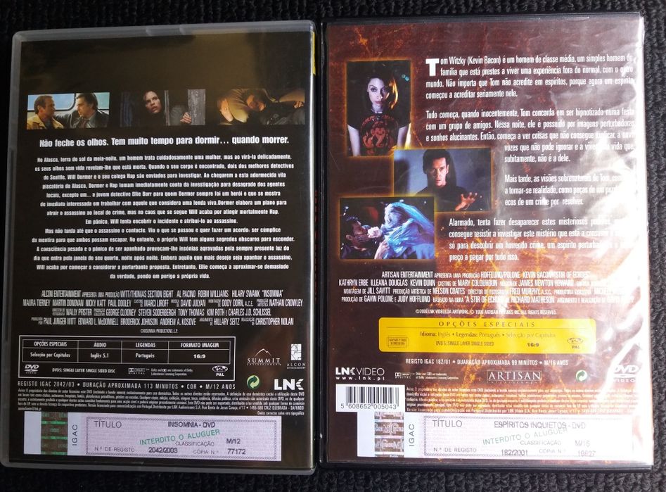 Pack 2 DVD Thriller - Insomnia e Espíritos Inquietos