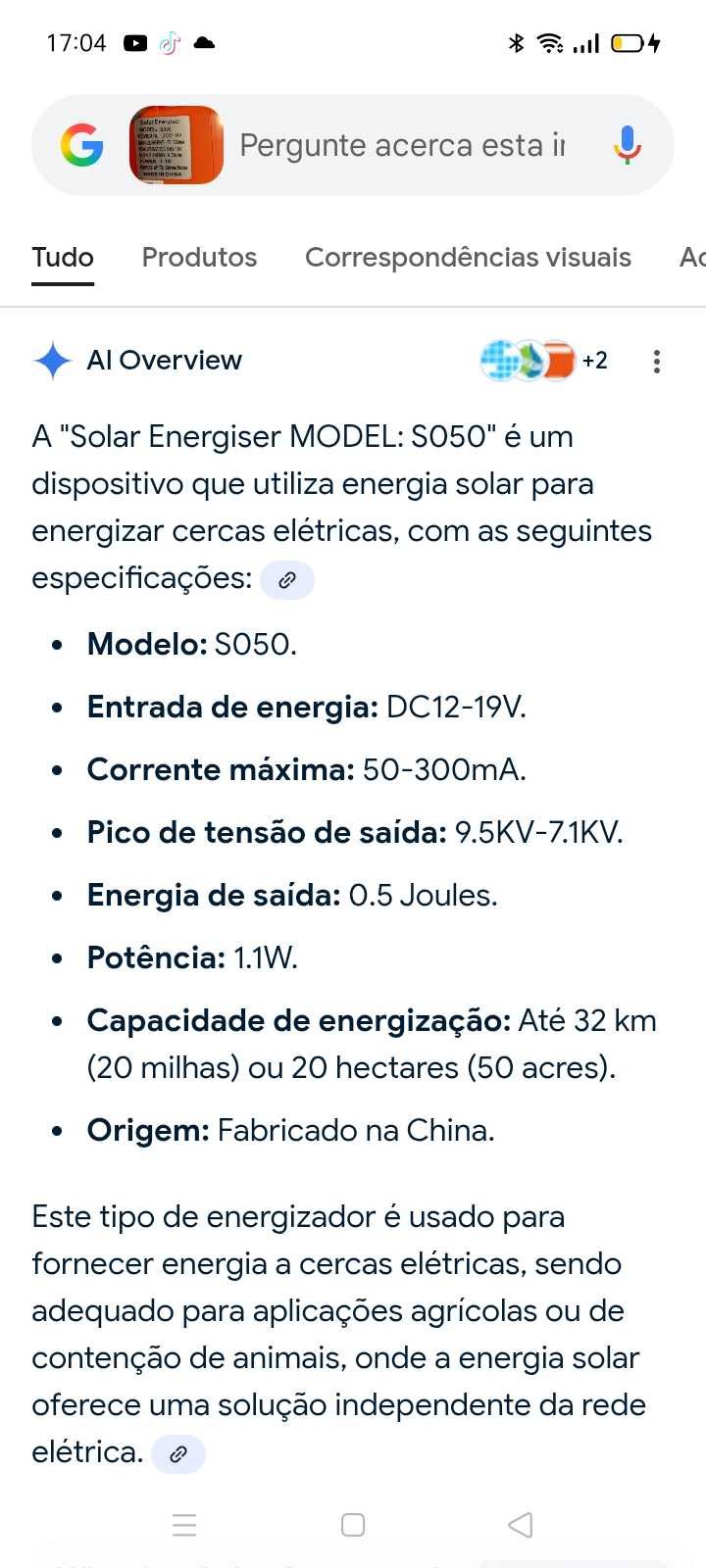 Cerca elétrica solar. Oportunidades