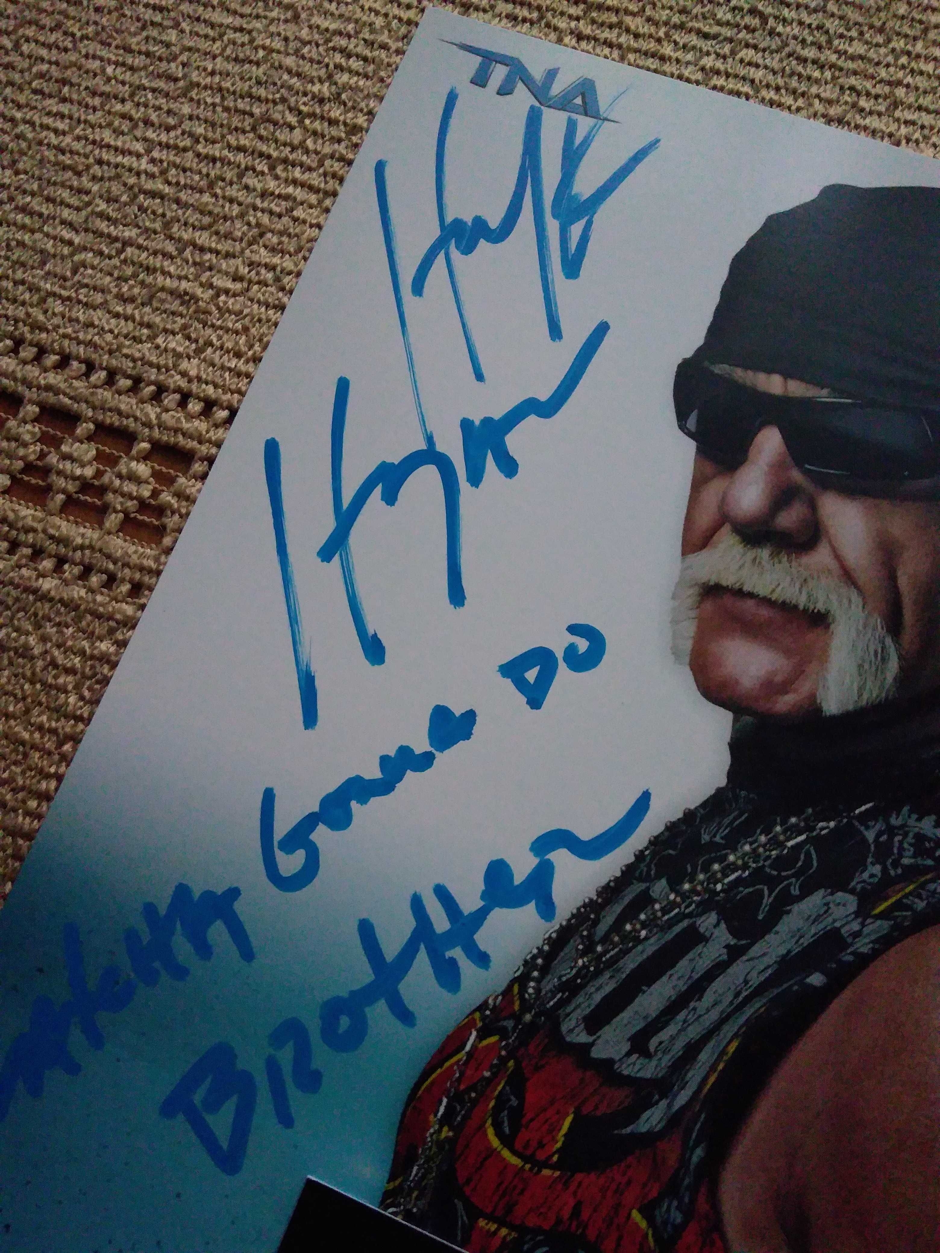 Wwe tna roh wcw Hulk Hogan autograf oryginał wrestling + coa dowód