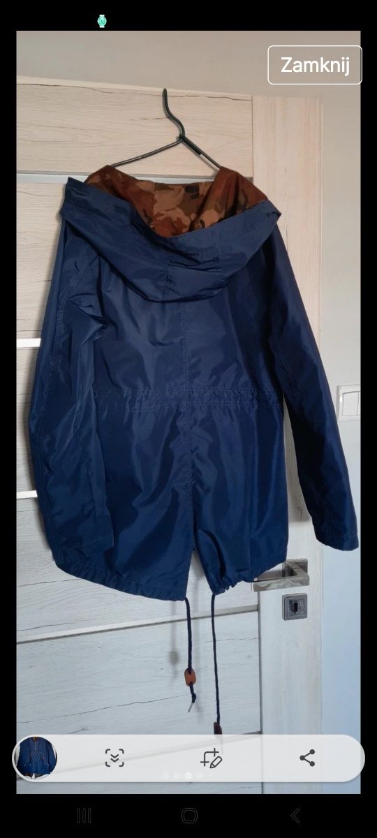 Wiosenna kurtka parka dwustronna M