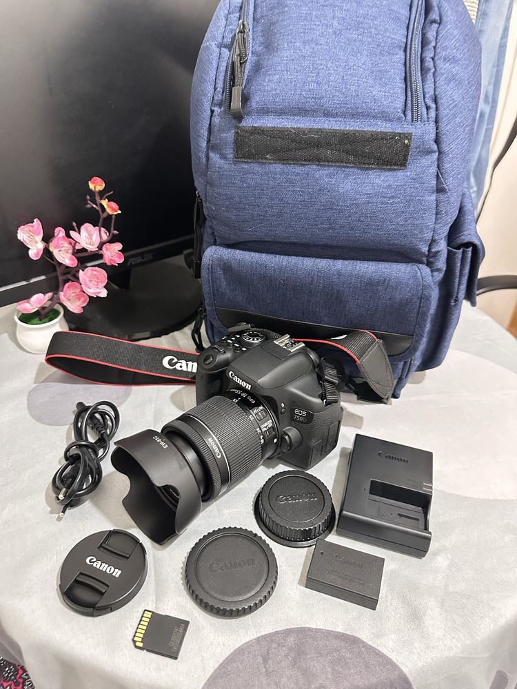 Canon Eos 750D WiFi com 18-55mm ebolsa