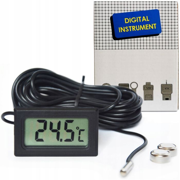 Termometr Elektroniczny Panelowy -50+110 Sonda 5m