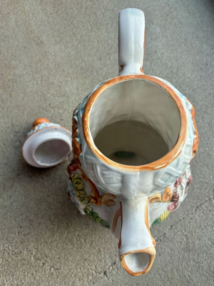 Wielki Stary Dzban porcelanowy sygnowany Capo Di Monte 45cm Włochy