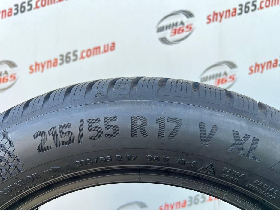 215/55 r17 continental wintercontact ts870p 6mm шини бу зима