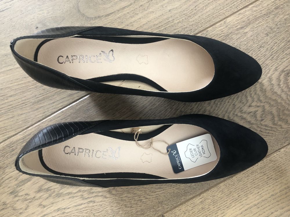 Caprice czółenka czarne