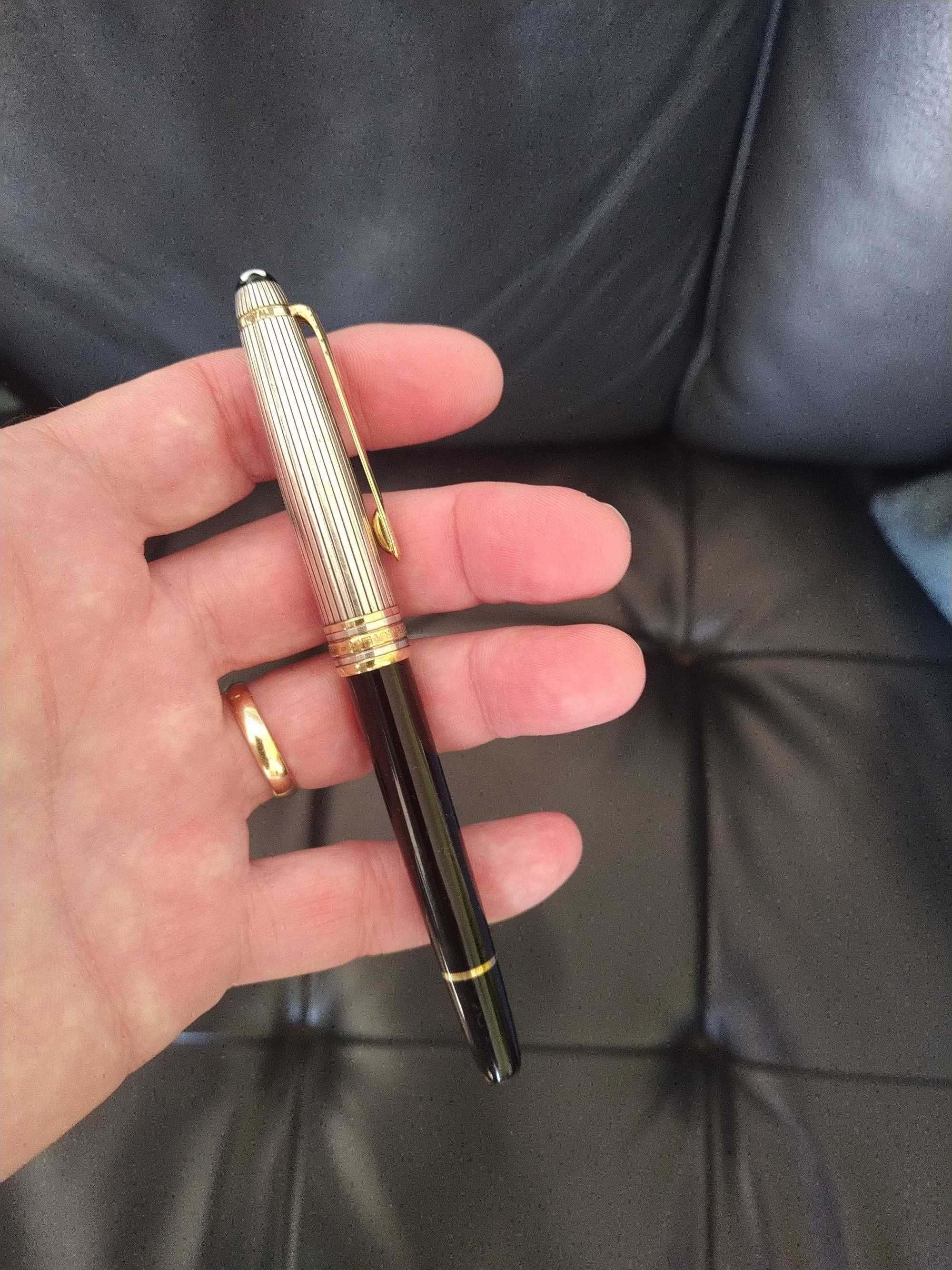 Montblanc Meisterstuck Solitaire Dual Fountain Pen. Prata