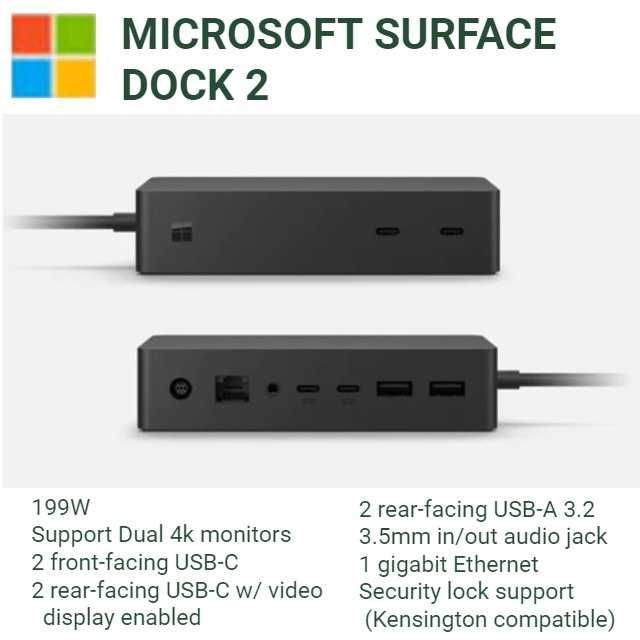 Док Станция Microsoft Surface Dock Station 2 Для Ноутбуков/Планшета