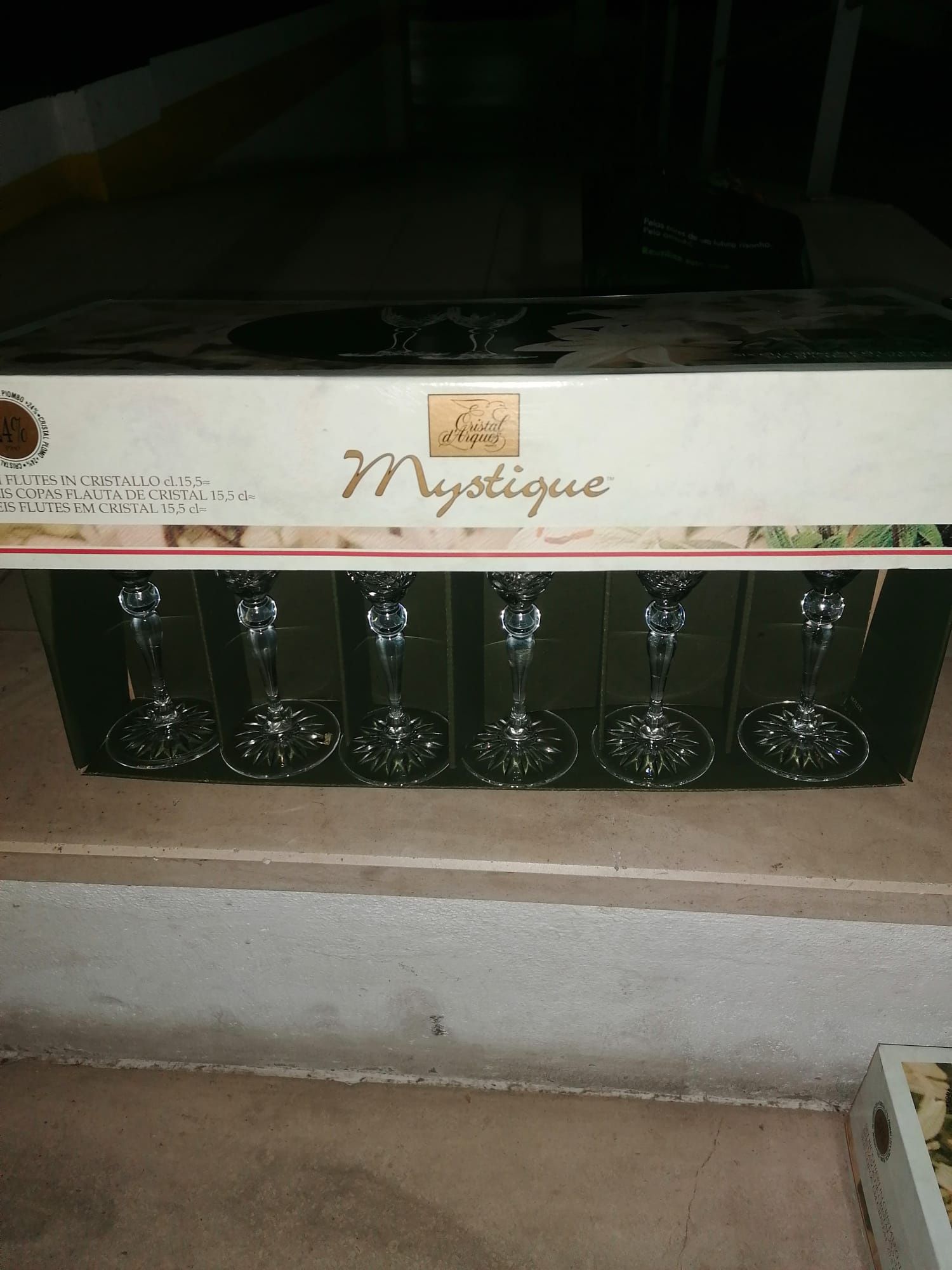 24 Copos(novos na embalagem) Cristal D'arques Modelo Mystique