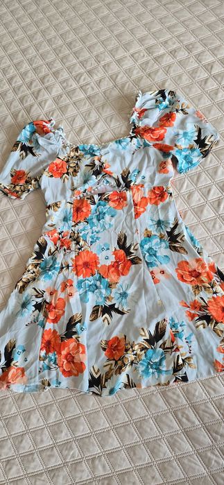 Sukienka lato cottage core boho kwiaty Shein 36 S