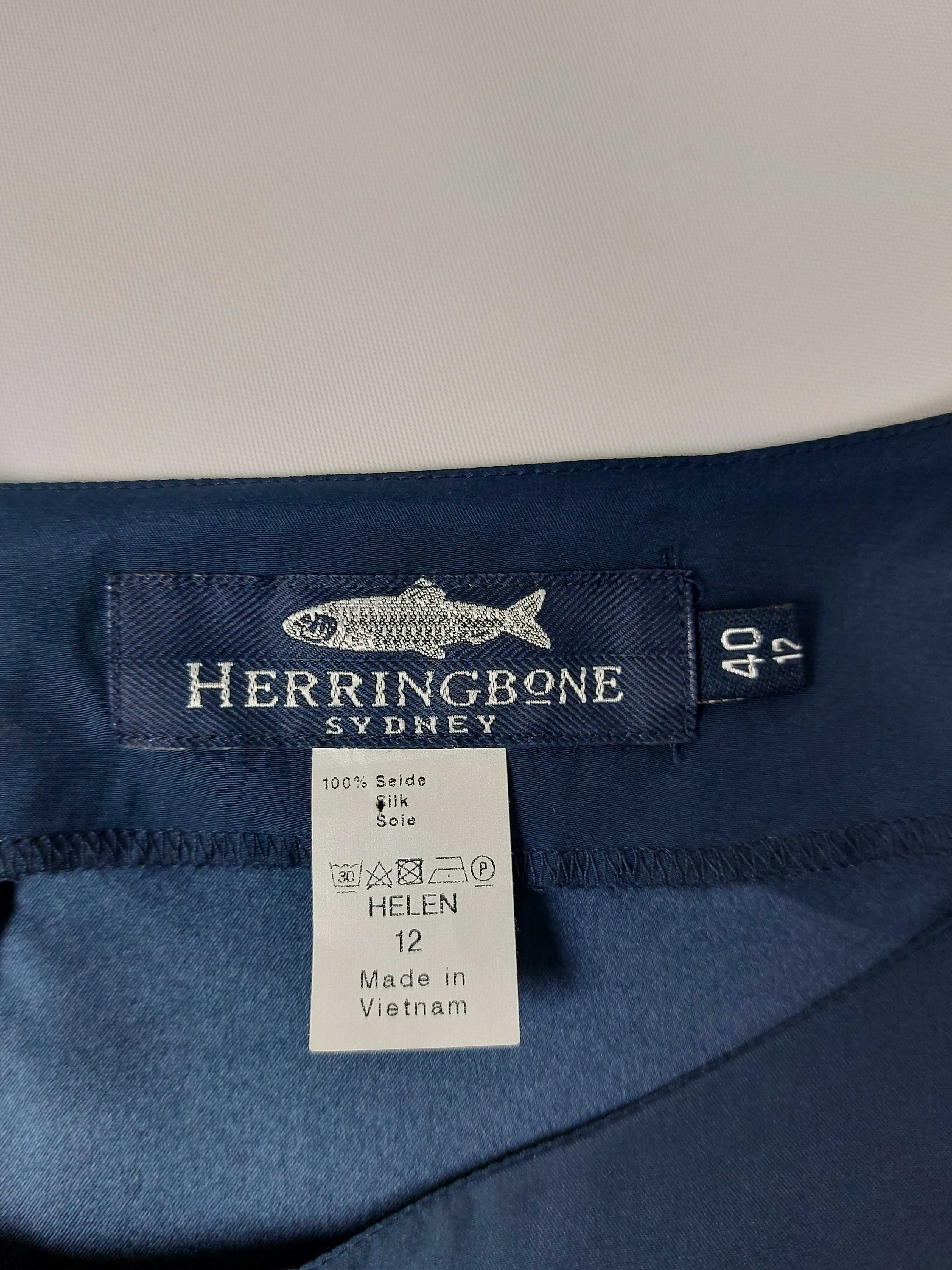 Sukienka Herringbone M/L 100% jedwab