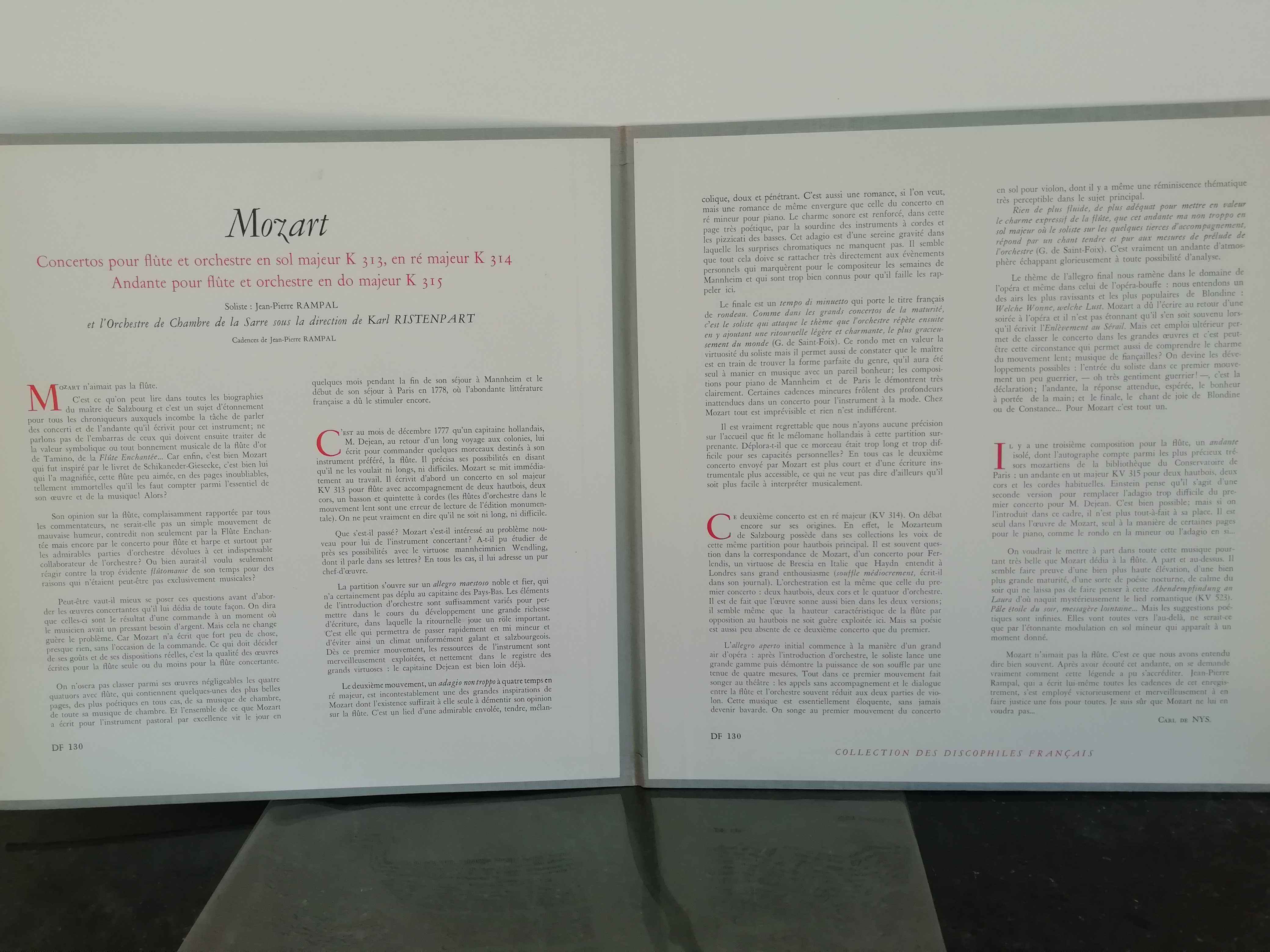 vinil Les Concertos pour Flûte de Mozart