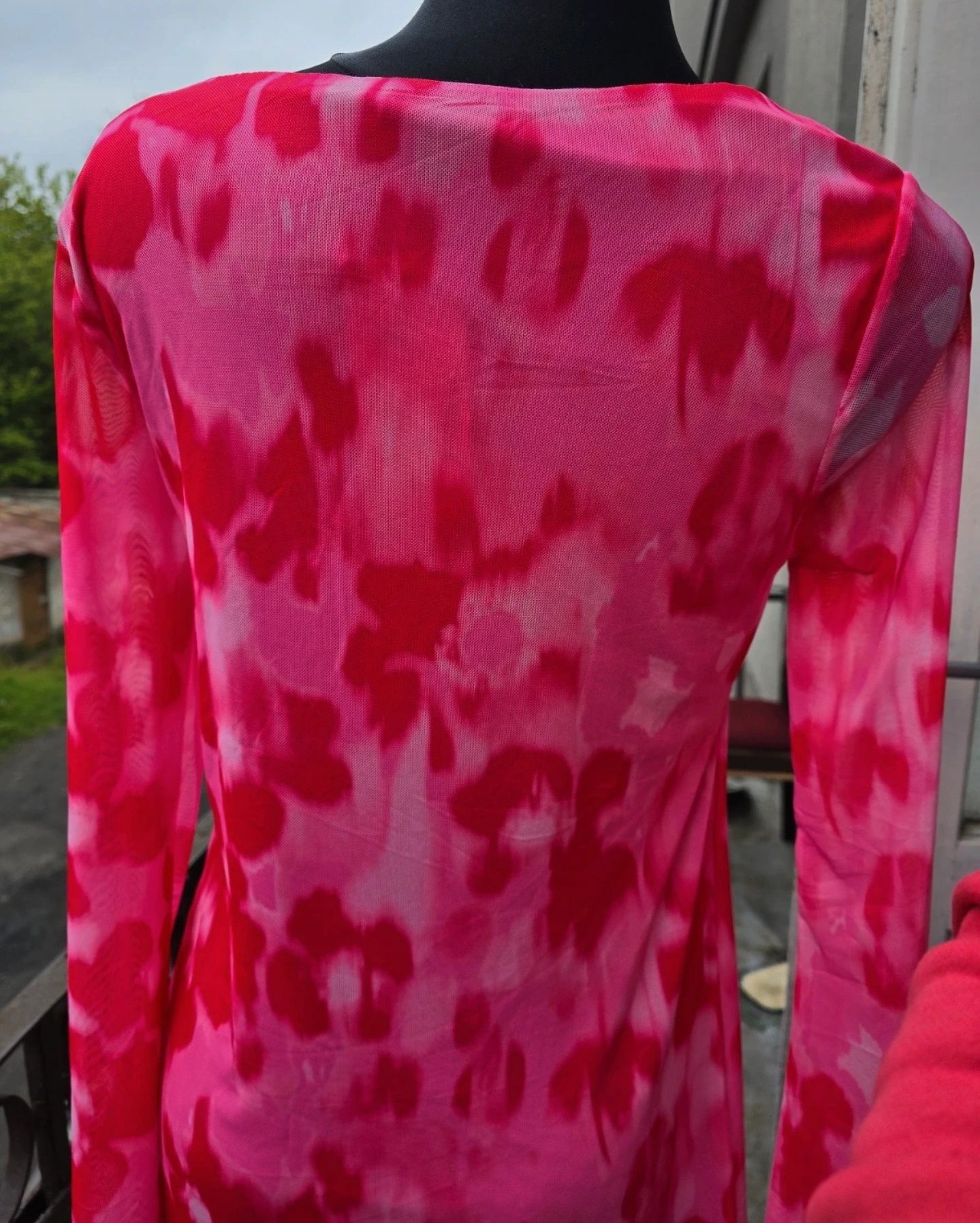 Nowa różowa sukienka damska z siateczki siatki cropp rozmiar L