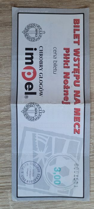 Kolekcjonerski bilet CHROBRY GŁOGÓW