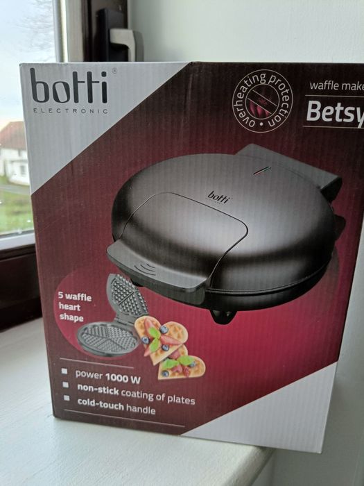 Gofrownica Botti serce serduszka Botti ZM-509 czarna 1000 W
