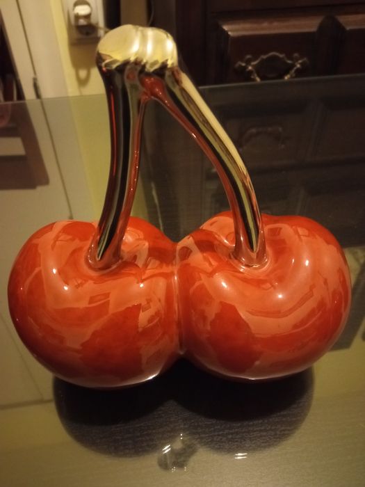 Cerejas decorativas cerâmica