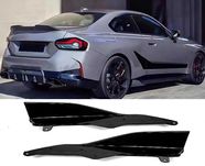 Splitterki Dokładki Pod Progi BMW G42 CARBON / CZARNY POŁYSK