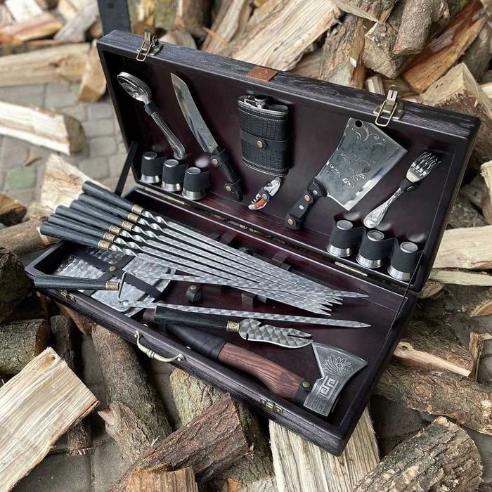 Набір шампурів Носоріг BS1 Набор в кейсе для шашлыка на подарок