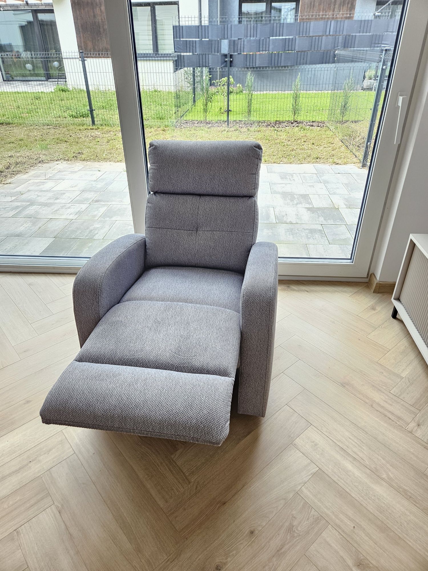 NOWY Fotel Relax Viro z podnóżkiem