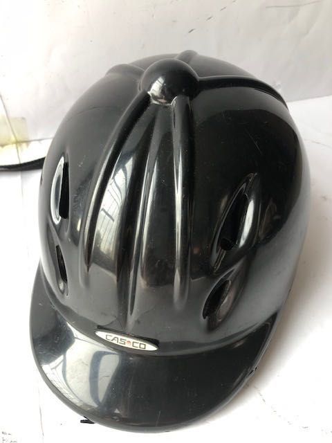 Toczek kask jeździecki CASCO 52-57 czarny plastik