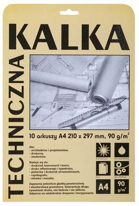 Kalka techniczna A4 10 kartek 90g. Koh-I-Noor. Nowy Produkt