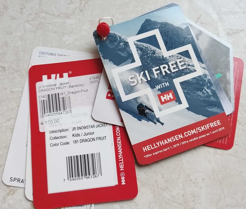 H/H Helly Hansen kurtka narciarska dziewczęca różowa rozmiar 140