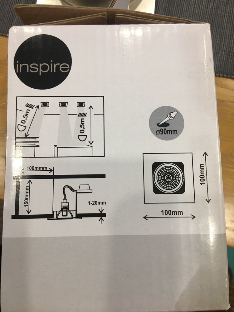 Oświetlenie stropowe Nowe w opakowaniu Inspire Arramis