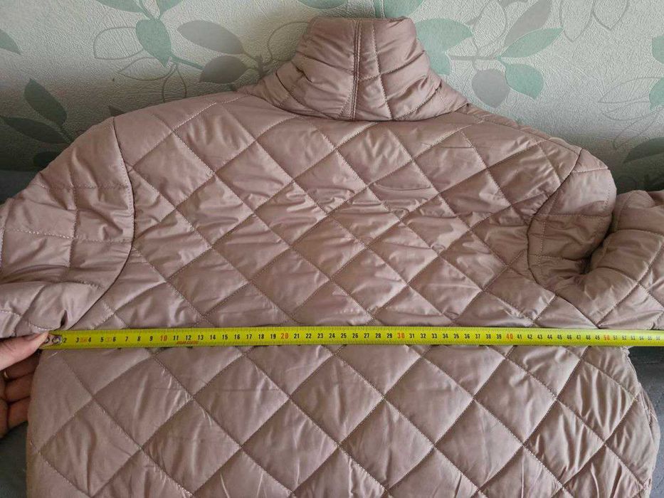 Пальто стьобане колір пудра М 46