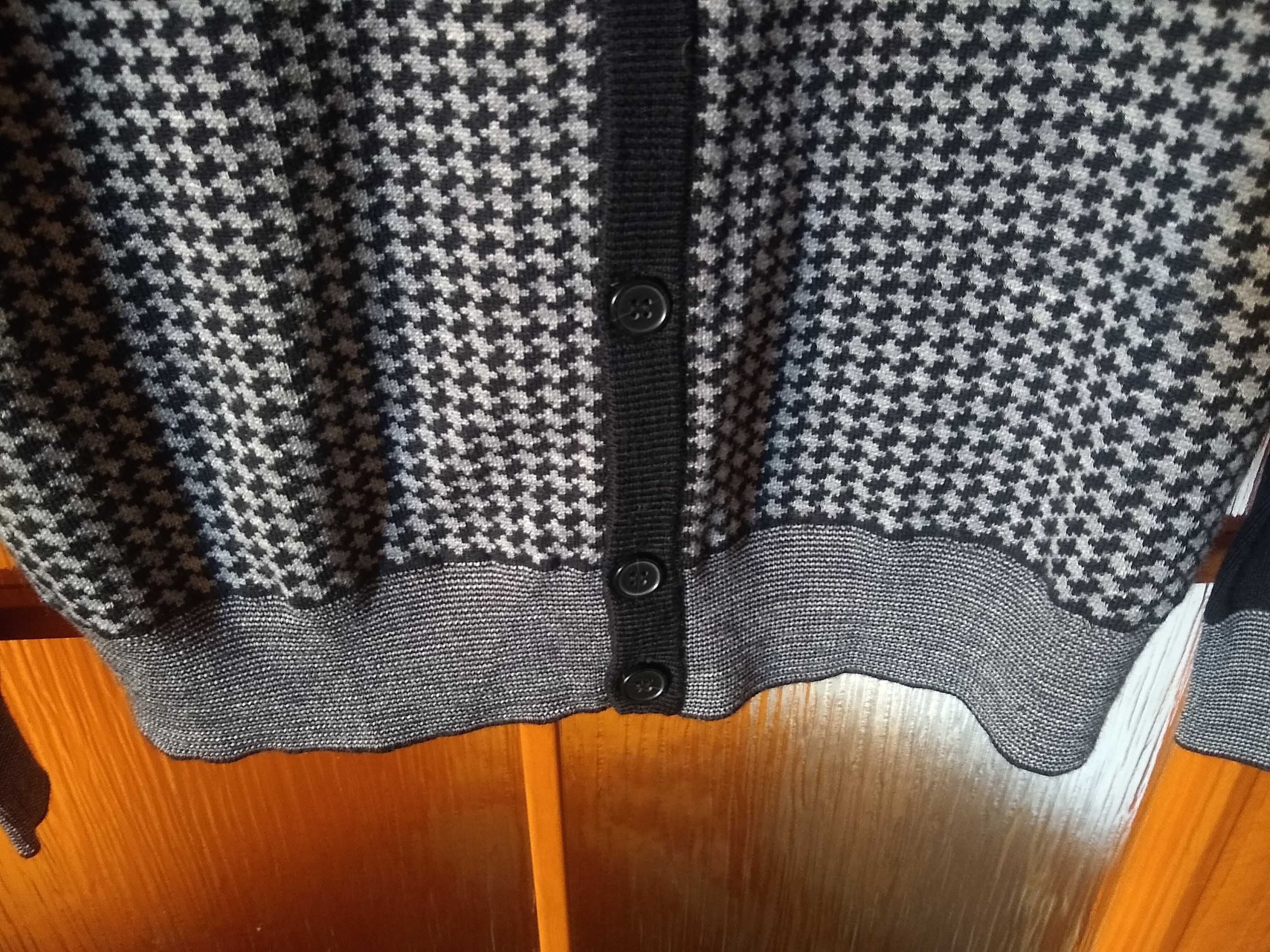 WE  Nowy super elegancki niemiecki męski sweter, 100% Merino, Roz. M