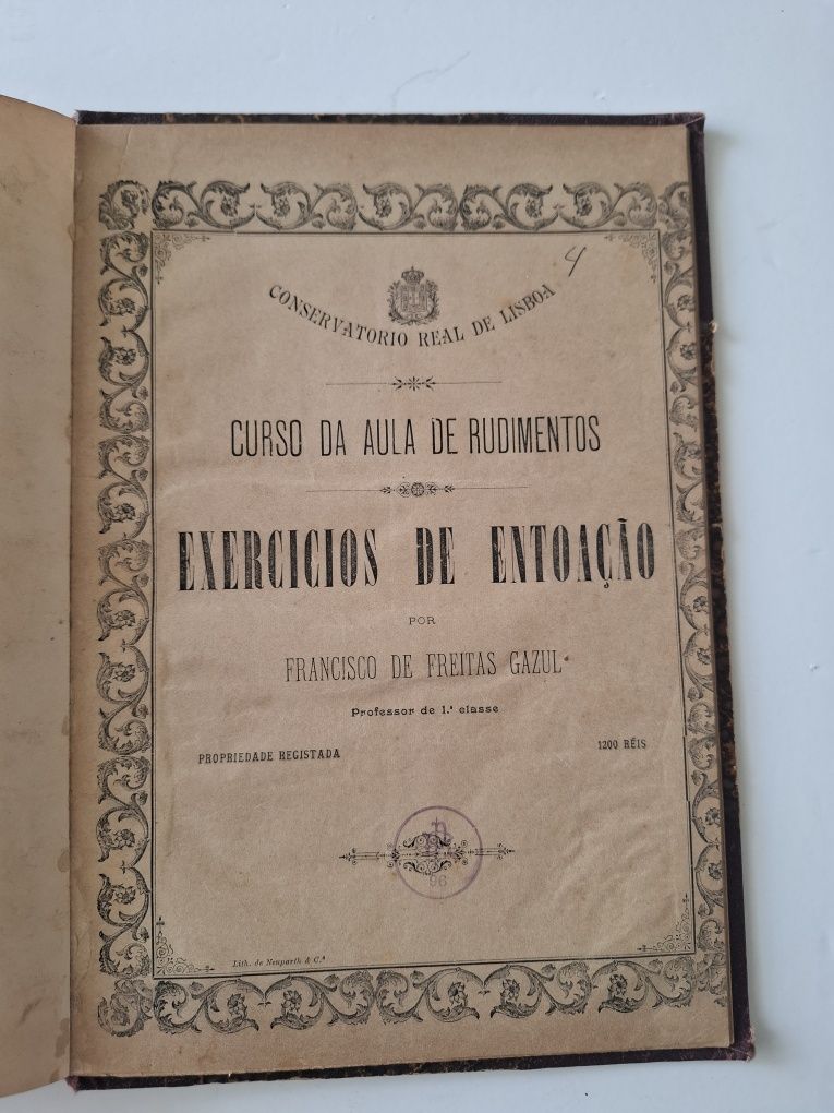 Livro Conservatório Real de Lisboa