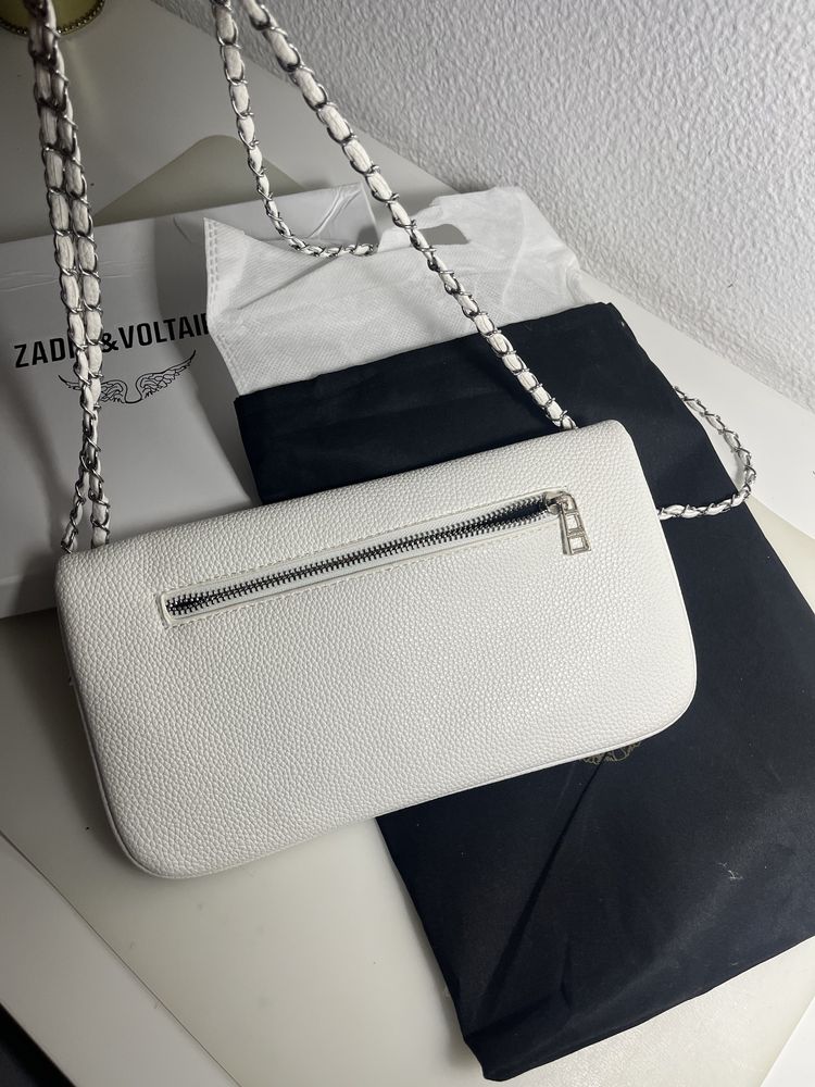 Zadig&Voltaire White Rock Swing Your Wings clutch bag