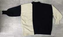 Sweter bufiaste rękawy czarny kremowy friends like these 46 L-XXL 18