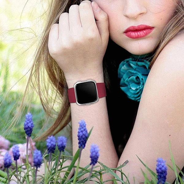 Opaska / Pasek Braders do Fitbit Versa / Versa 2 / Versa Lite bordowy