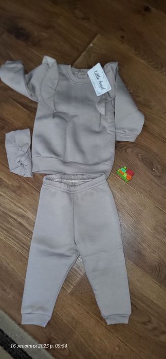 Теплий новий дитячий костюм на байці 74р