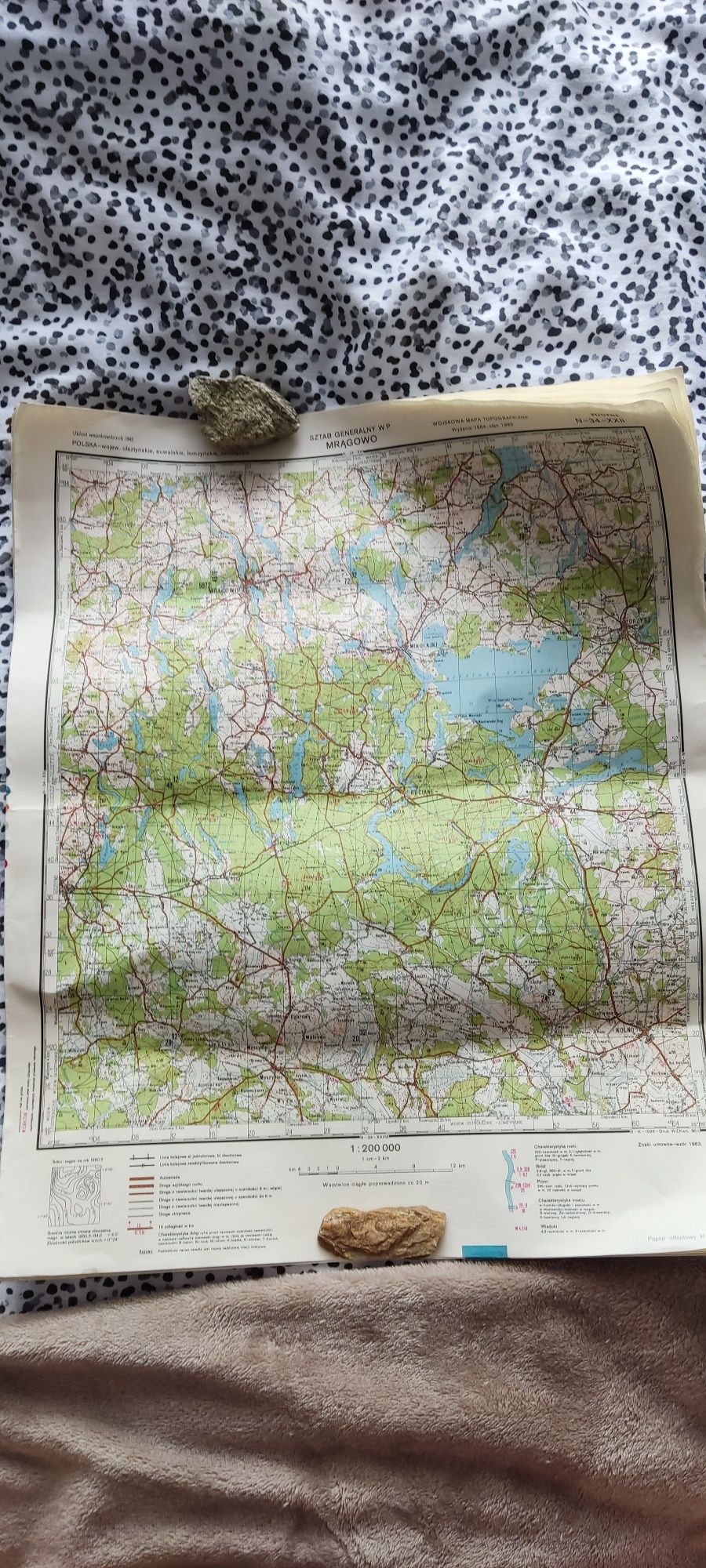 Mapa topograficzna Mrągowa i okolice