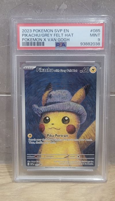 Pikachu With Grey Felt Hat PSA 9!! (Pokemon)