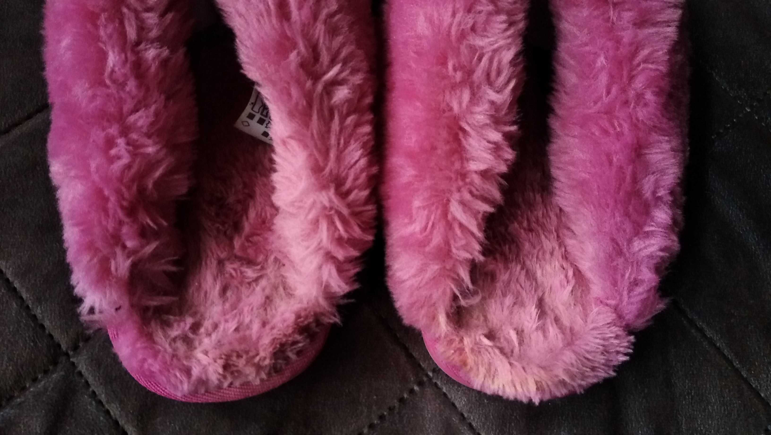 NEXT futrzane kapcie/bambosze jak Ugg skóra naturalna futro 38