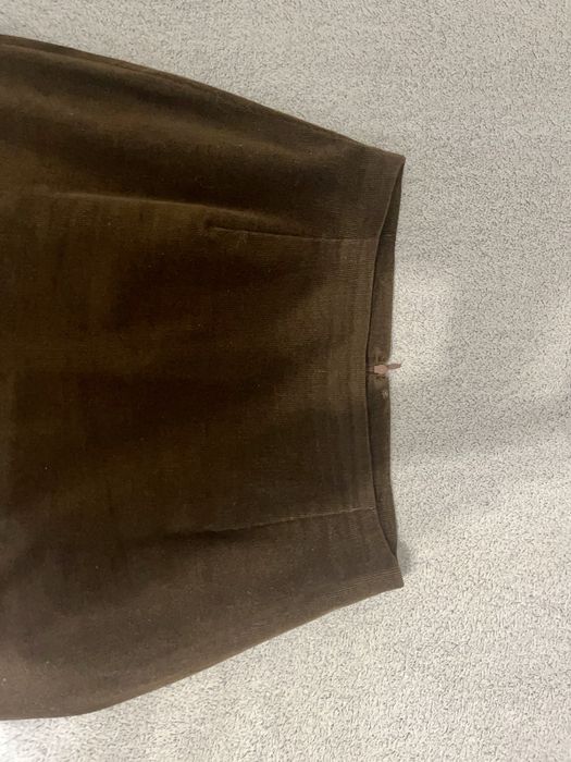 Шоколадна вельветова максі спідниця diadia L