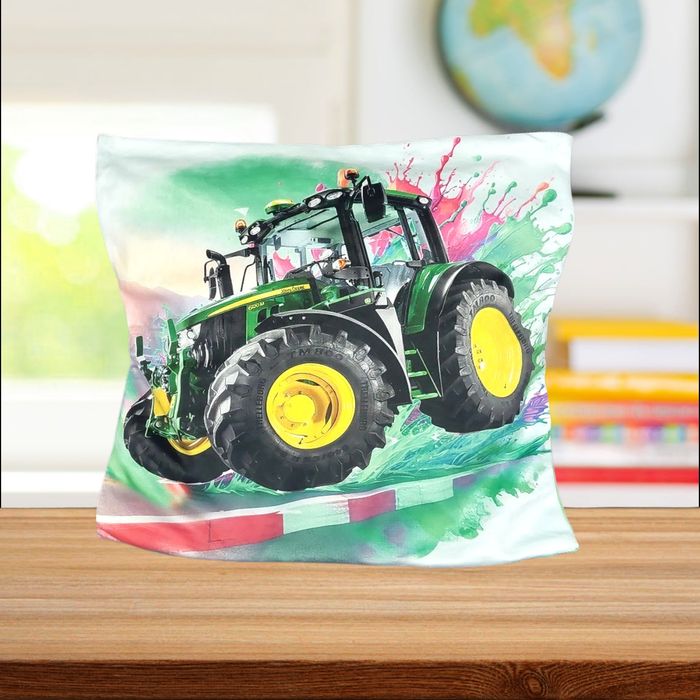 Poszewka na jasiek, poduszkę, traktor zielony, welurek i minky, dzieci