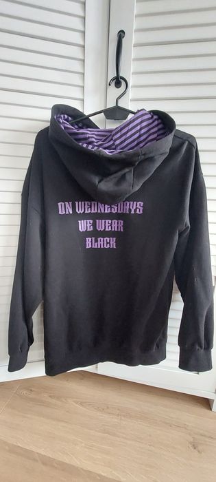 Czarna bluza z kapturem Wednesday 164